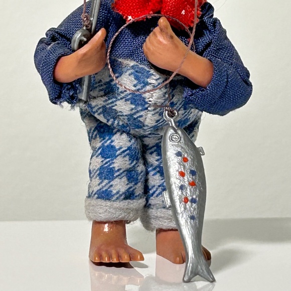 Vintage1950s Steiff Original Peter Figurine Mecki Hedgehog Fisherman Rubber (11B - Picture 3 of 10